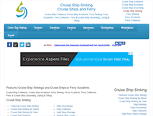 Tablet Screenshot of cruiseshipsinking.com